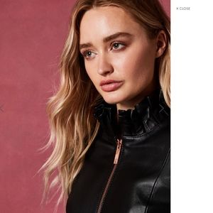 ted baker frill leather jacket
